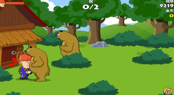 光头强守卫小木屋游戏