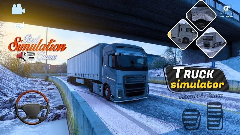 卡车模拟器欧洲山雪路游戏