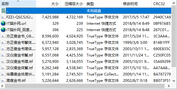 瘦金体字体ttf