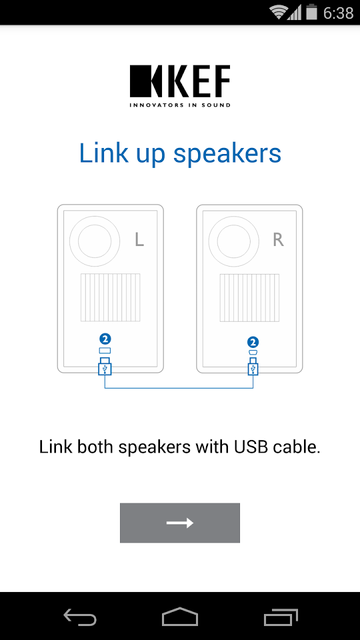 KEF X300A Wireless Setup app