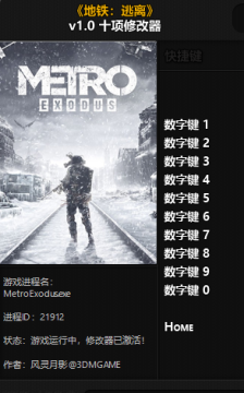 Metro：Exodus修改器