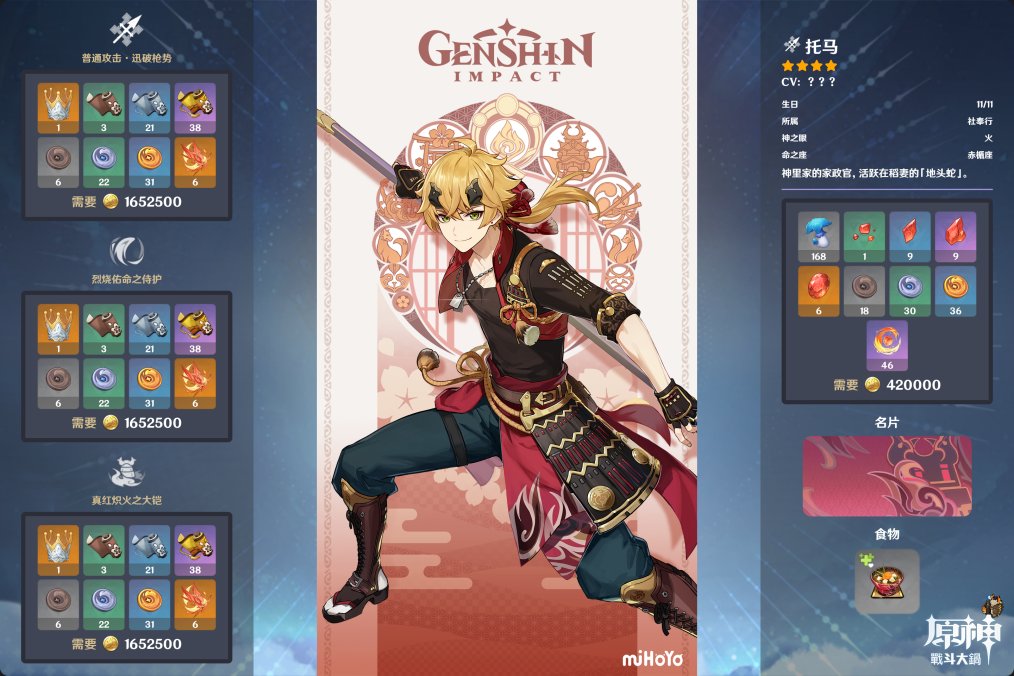 原神托马武器圣遗物怎么搭配