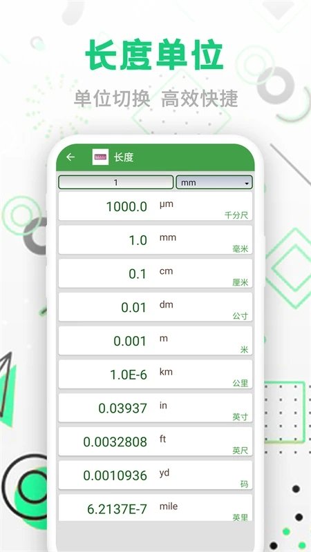 智能单位换算app