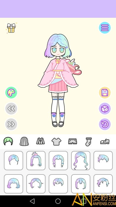 粉彩女孩换装软件游戏
