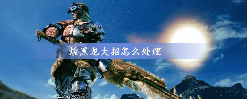 煌黑龙大招怎么处理