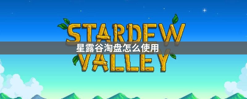 星露谷淘盘如何使用 淘盘使用方法