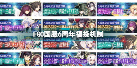 FGO6周年福袋机制 6周年福袋国服什么时候开始？