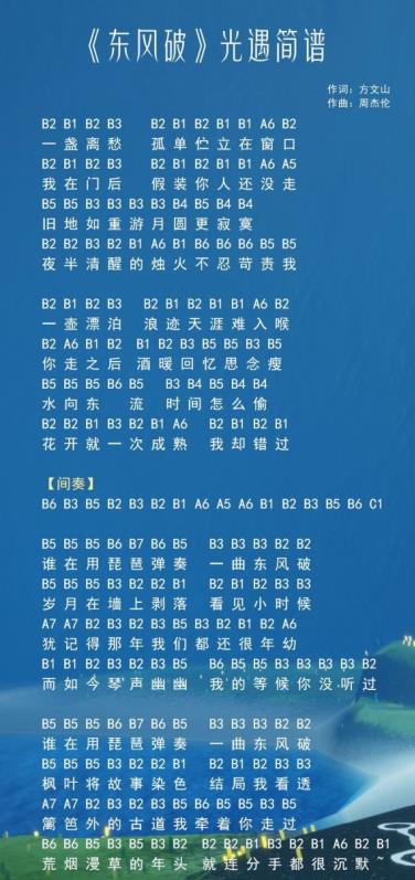 《光遇》手碟乐谱大全介绍