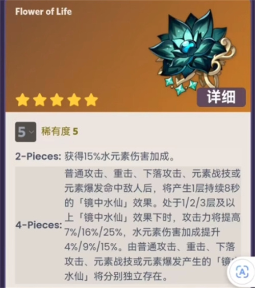 原神水仙之梦圣遗物有什么效果 水仙之梦适合角色分析