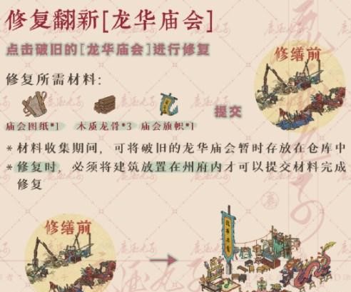 江南百景图如何修复龙华庙会 修复庙会玩法教程介绍