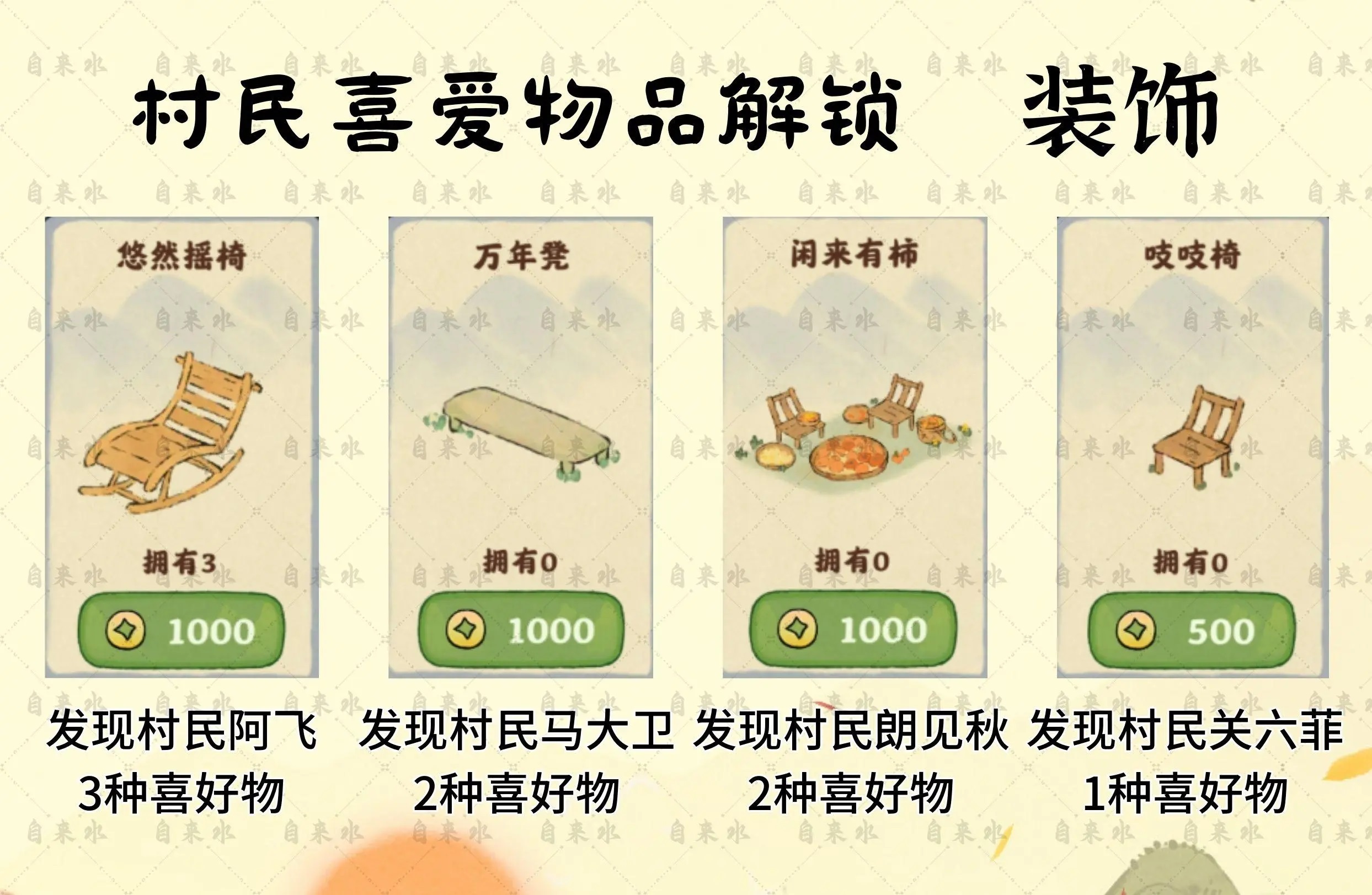 桃源深处有人家如何获得家具 解锁装饰方法途径详情