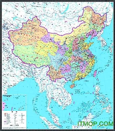 中国竖版地图高清大图版