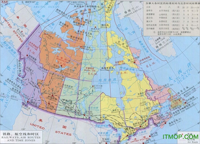 加拿大地图高清版大图