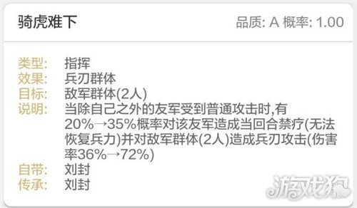 三国志战略版骑虎难下A级战法效果分析与搭配推荐