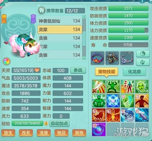 神武4电脑版129级宠物推荐睚眦卸力表现抢眼，值得关注！