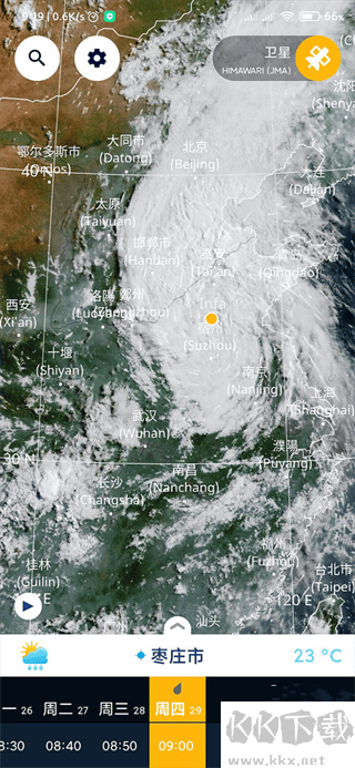 Ventusky风雨气温图